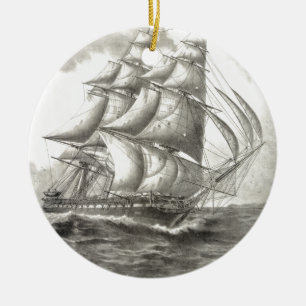USS Constitution Keramik Ornament