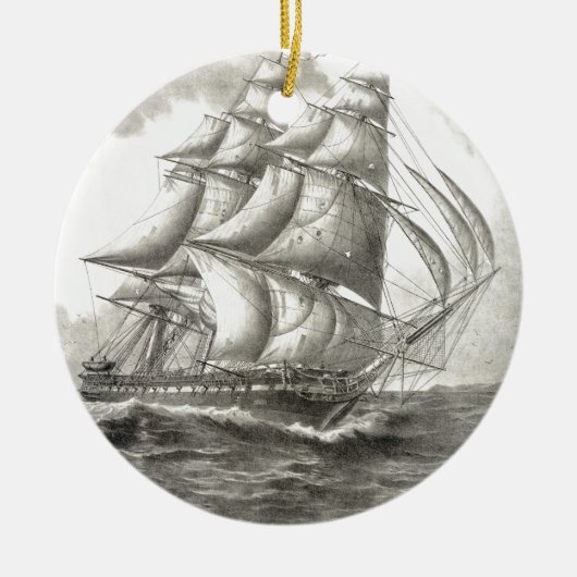 USS Constitution Keramik Ornament (Vorne)