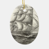 USS Constitution Keramik Ornament (Hinten)
