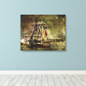 USS CONSTITUTION LEINWANDDRUCK (Insitu (Holzboden))