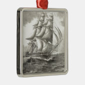 USS Constitution Silbernes Ornament (Rechts)