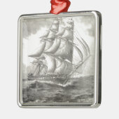 USS Constitution Silbernes Ornament (Links)