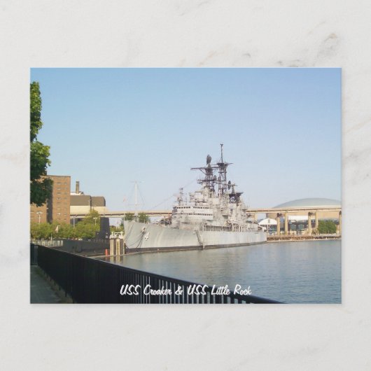 USS Croaker und USS Little Rock Postkarte (Vorderseite)