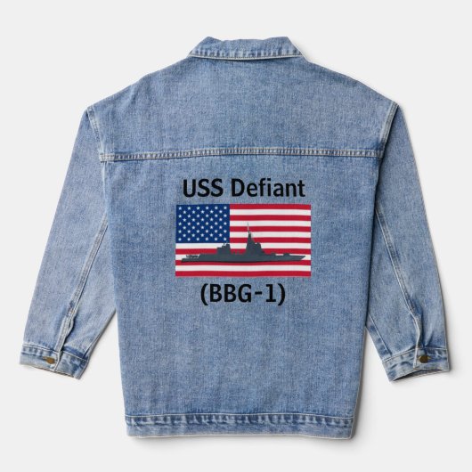 USS Defiant (BBG-1) Jeansjacke (Rückseite)