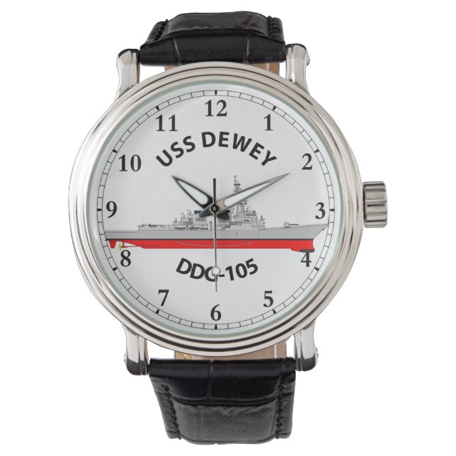 USS DEWEY - DDG-105 - ARLEIGH BURKE WATCH ARMBANDUHR (Vorderseite)
