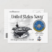 USS DWIGHT D. EISENHOWER CVN-69 - Postkarte (Vorne/Hinten)