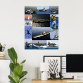 USS Enterprise Collage Poster (Heimbüro)