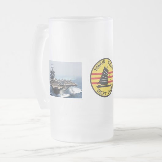 USS ENTERPRISE CVAN 65 MATTGLAS BIERGLAS (Vorderseite Links)