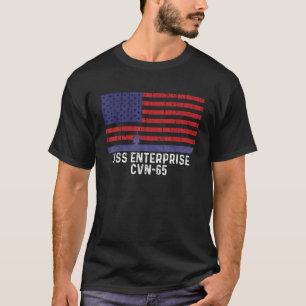 USS Enterprise CVN 65 Aircraft Carrier Vintag USA T-Shirt