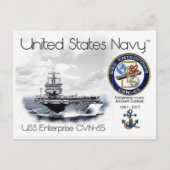 USS ENTERPRISE CVN-65 - POSTCARD POSTKARTE (Vorderseite)