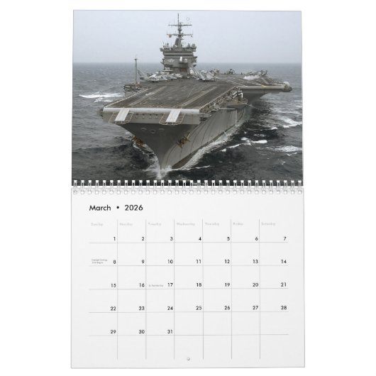 USS Enterprise Kalender (Mär 2026)