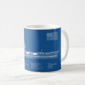 USS Enterprise (NCC-1701) - Pläne für Schiffskonze Kaffeetasse (VorderseiteRechts)