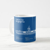 USS Enterprise (NCC-1701) - Pläne für Schiffskonze Kaffeetasse (Vorderseite Links)