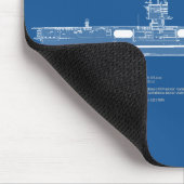 USS Enterprise (NCC-1701) - Pläne für Schiffskonze Mousepad (Ecke)