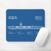 USS Enterprise (NCC-1701) - Pläne für Schiffskonze Mousepad (Mit Mouse)