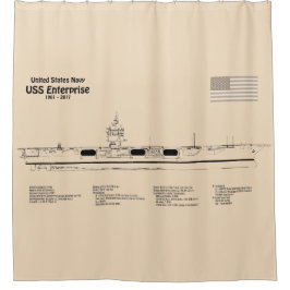 USS Enterprise (NCC-1701) - Schiffskatalog SD Duschvorhang