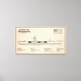 USS Enterprise (NCC-1701) - Schiffskatalog SD Leinwanddruck