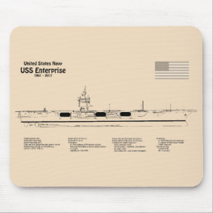 USS Enterprise (NCC-1701) - Schiffskatalog SD Mousepad