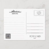 USS FLINT AE-32 AMMUNITION SHIP - Postkarte (Rückseite)