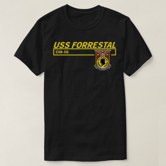 USS Forrestal CVA59 T-Shirt (Design vorne)