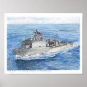 USS FORT MCHENRY Art Print Poster (Vorne)
