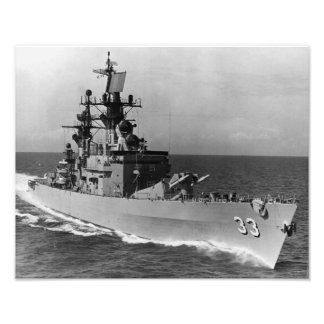 USS FOX CG-33 DLG-33 NAVY CRUISER GUIDED FISSILE FOTODRUCK