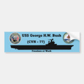 USS George H.W. Bush (CVN-77) Autoaufkleber (Vorne)
