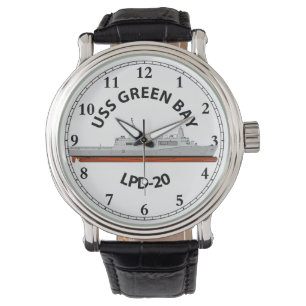 USS GREEN BAY, LPD-20, SAN ANTONIO WATCH ARMBANDUHR