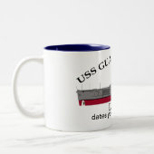 USS Guadalcanal, LPH-7, mit kundenspezifischen Dat Zweifarbige Tasse (Links)