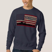 USS Hammann DE 131 WW2 Ship American Flag  Sweatshirt (Vorderseite)