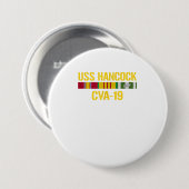 USS Hancock CVA19 Vietnam Veteran Button (Vorne & Hinten)