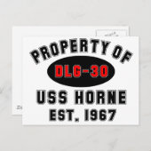 USS Horne DLG-30 Postkarte (Vorne/Hinten)
