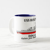 USS Howard, DDG-83, Termine, die an die Anforderun Zweifarbige Tasse (Vorderseite Links)
