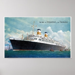 USS Independence & SS-Verfassung Vintag Poster