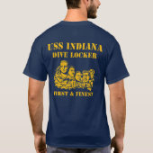 USS Indiana Tauchen-Schließfach-T - Shirt (Rückseite)