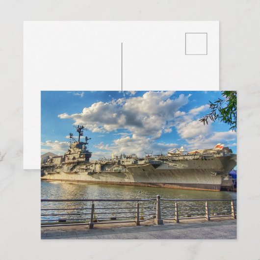 USS Intrepid Postkarte (Vorne/Hinten)