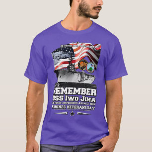 USS Iwo Jima LHD7 Amphibienschiff-Veteranen T-Shirt