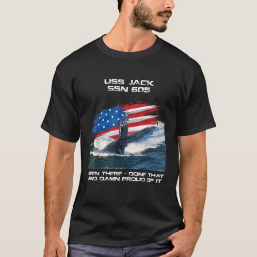 USS Jack SSN 605 U-Boot-Veteran X T-Shirt (Vorderseite)