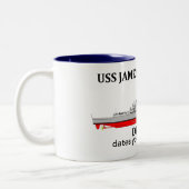 USS James E Williams, DDG-95, anpassbare Daten Zweifarbige Tasse (Links)