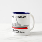 USS Jason Dunham, DDG-109, anpassbare Daten Zweifarbige Tasse (VorderseiteRechts)