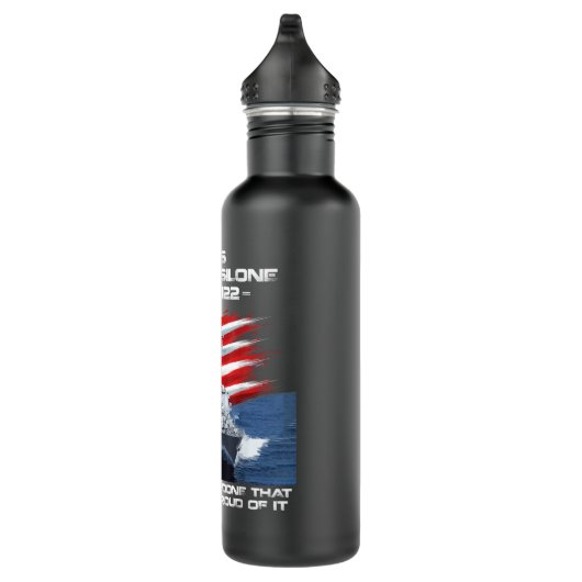 USS John Basilone DDG-122 Destroyer Ship USA Flag  Edelstahlflasche (Rechts)