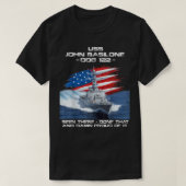 USS John Basilone DDG-122 Destroyer Ship USA Flag T-Shirt (Design vorne)