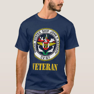 USS John F Kennedy CV67 Flugzeugträger Veteran P T-Shirt