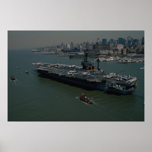 USS John F. Kennedy", in New Yorks Hudson R Poster (Vorne)
