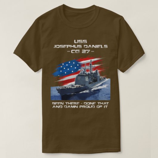 USS Josephus Daniels CG27 Class Cruiser American F T-Shirt (Design vorne)