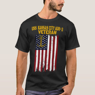 USS Kansas City AOR3 Auffüllschiff Vete T-Shirt