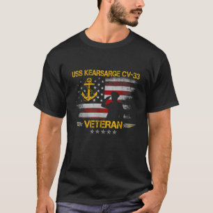 USS Kearsarge CV 33 Flugzeugträger Veteran Flagge T-Shirt