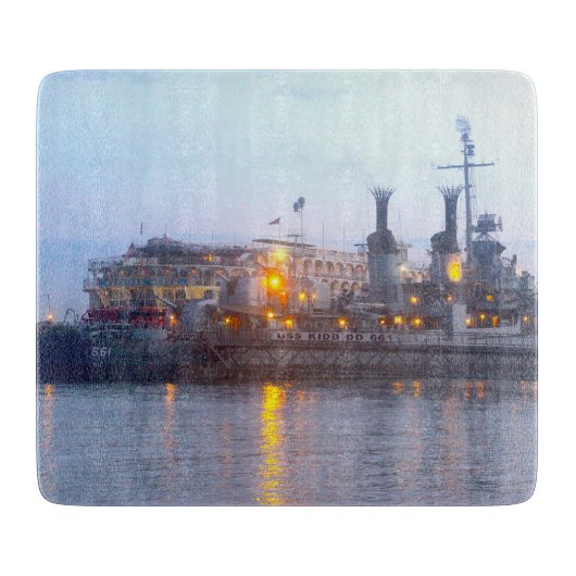USS KIDD Cutting Board Schneidebrett (Vorderseite)