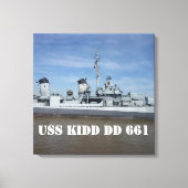 USS KIDD DD 661 Canvas Print Leinwanddruck (Vorderseite)