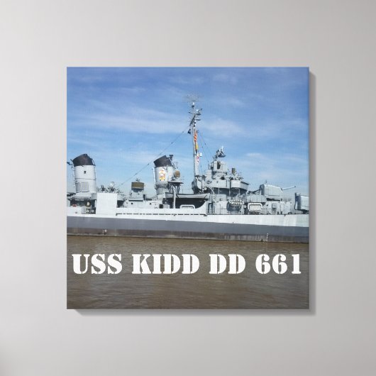 USS KIDD DD 661 Canvas Print Leinwanddruck (Vorderseite)